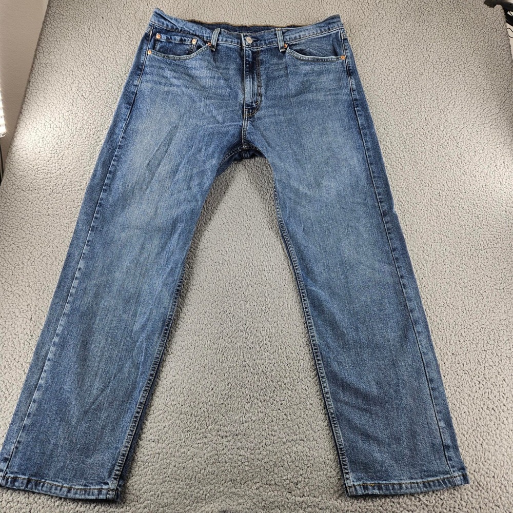 Levis‎ 505 Jeans Mens 38x30 Blue Denim Medium Wash Straight Leg Regular Fit